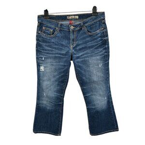 BKE Denim Womens Crop Jeans Size 31 Medium Wash Tenley